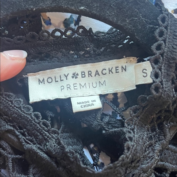 Molly Bracken Black Sleeveless Lace Dress Size Small - Picture 7 of 11